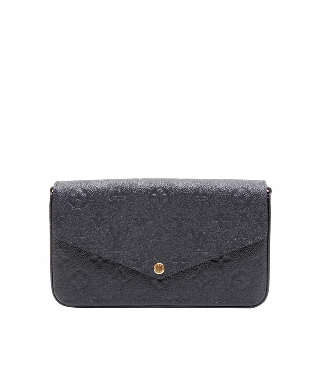 LOUIS VUITTON Черная кожаная сумка через плечо, фото 1