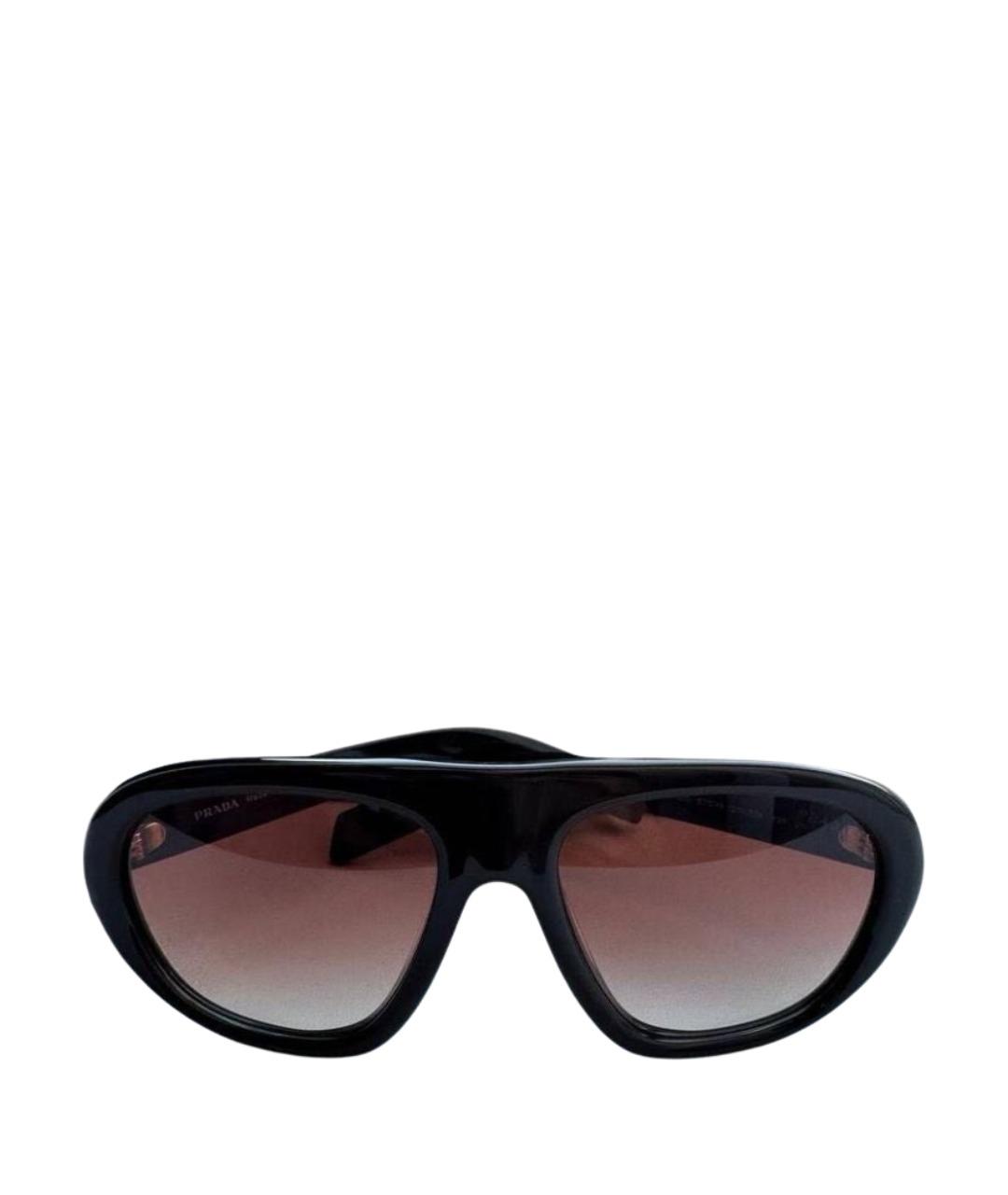 PRADA Коричневые пластиковые солнцезащитные очки, фото 1