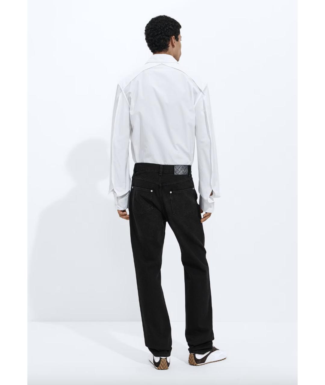 BOTTEGA VENETA Черные хлопковые прямые джинсы, фото 5