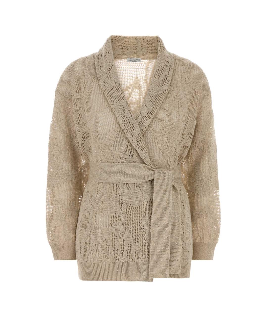 BRUNELLO CUCINELLI Бежевый хлопковый кардиган, фото 1