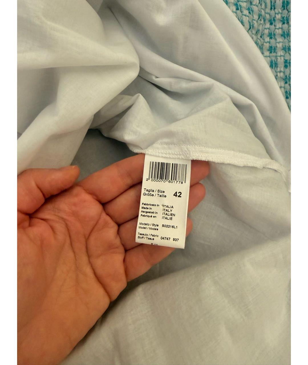 PESERICO Зеленые хлопковое повседневное платье, фото 3