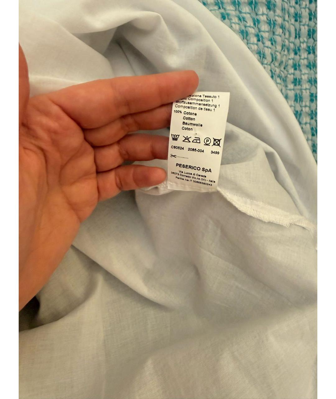 PESERICO Зеленые хлопковое повседневное платье, фото 4