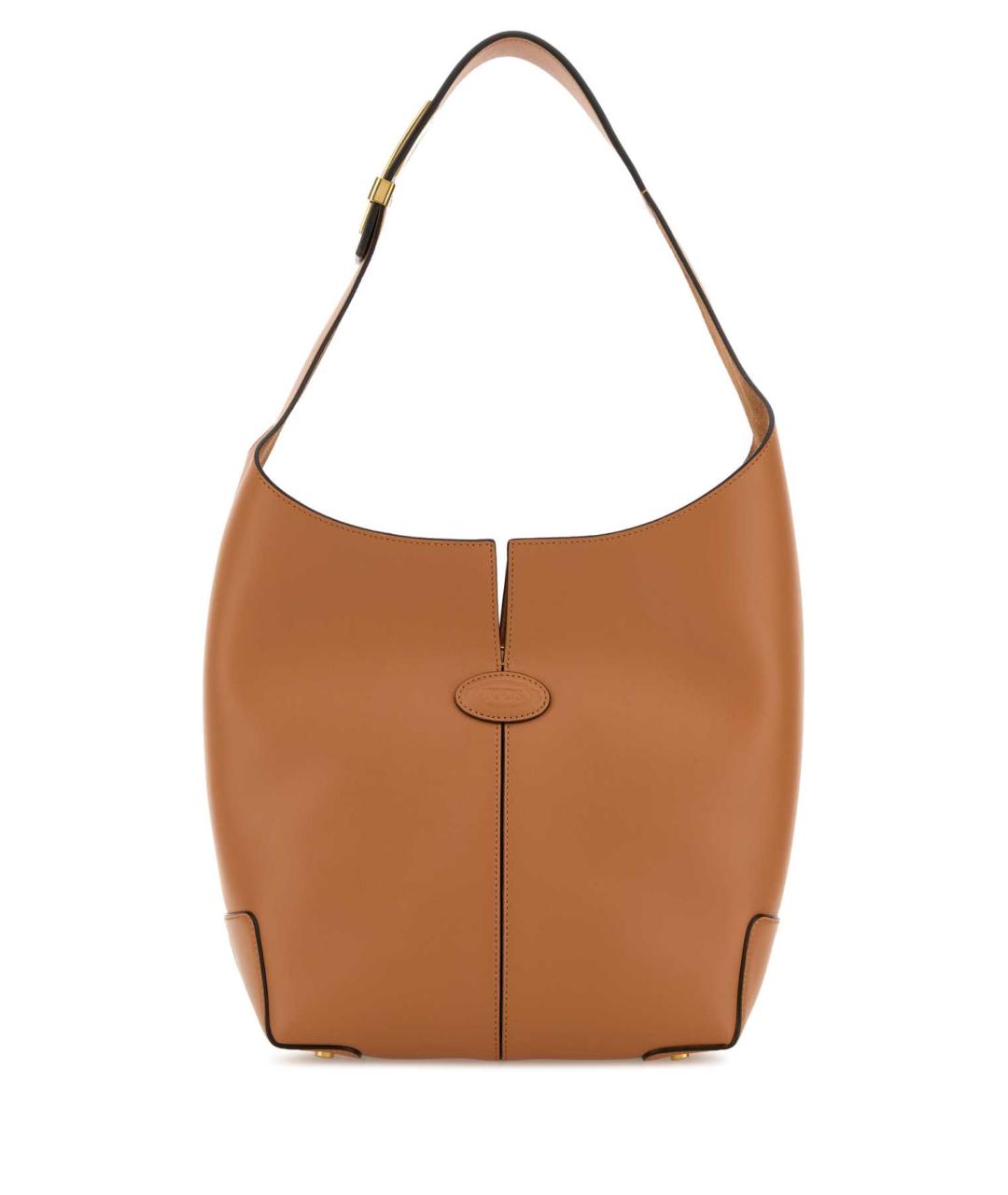 TOD'S Оранжевая кожаная сумка с короткими ручками, фото 1