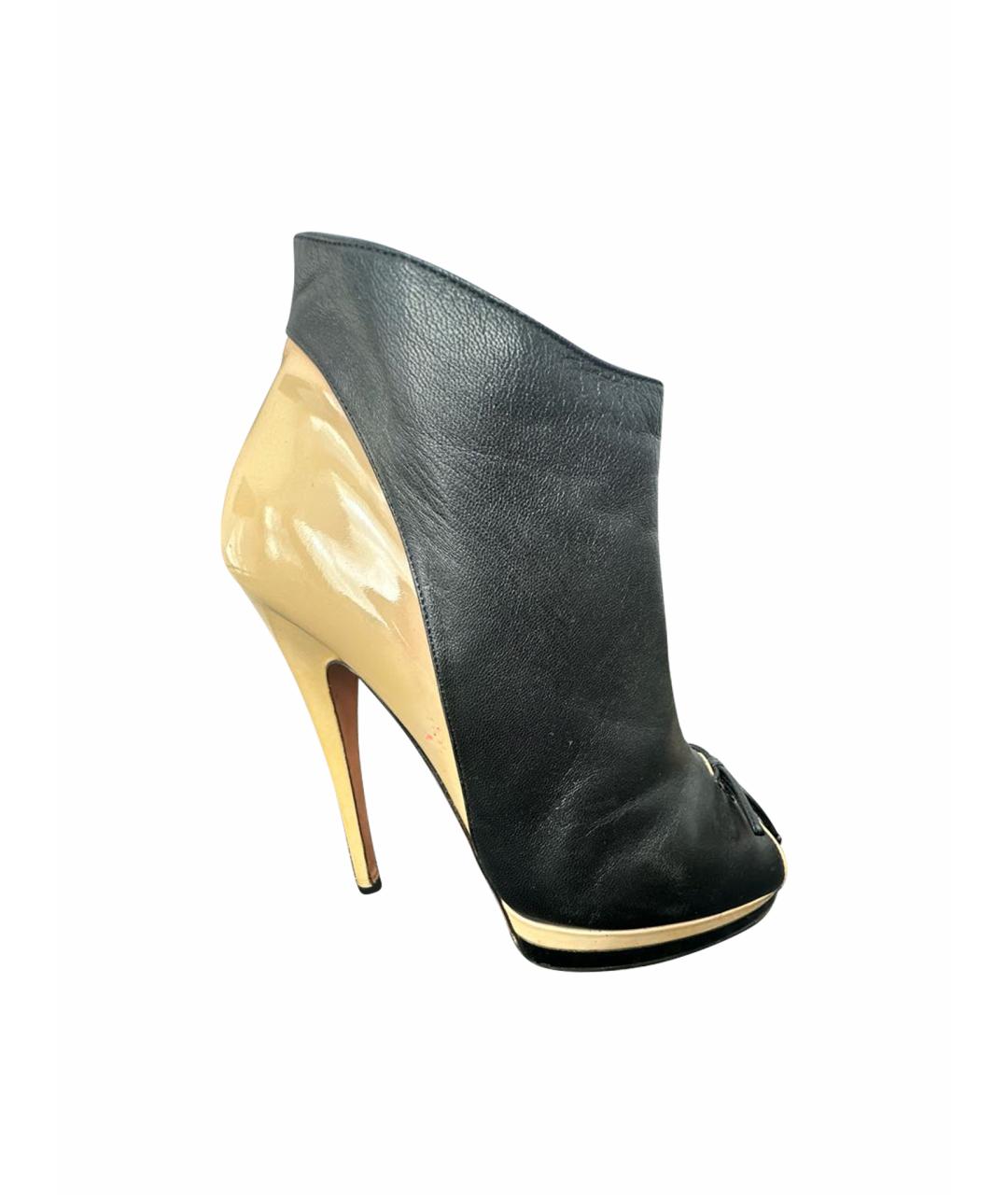 CASADEI Бежевые кожаные ботильоны, фото 1