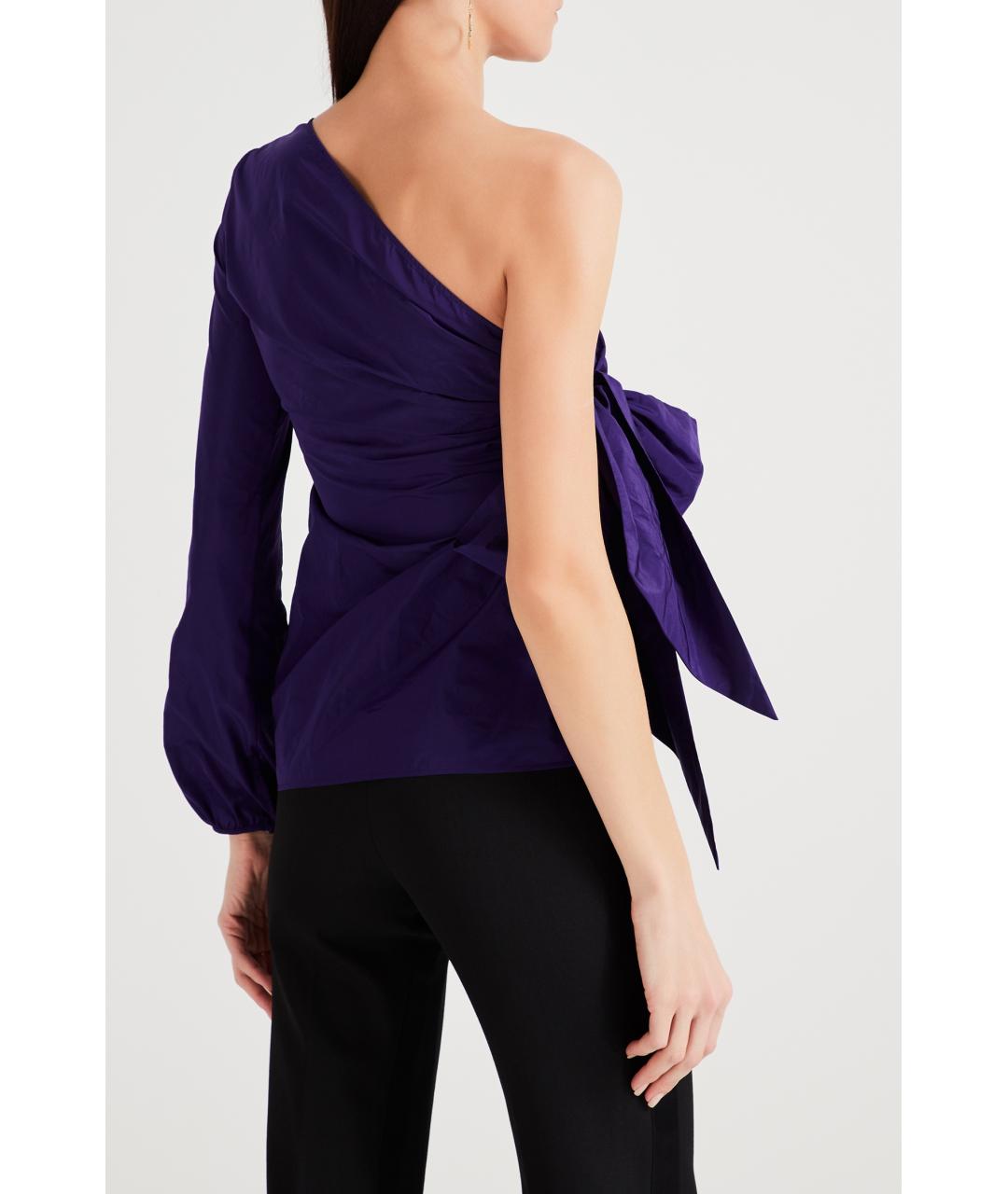 NO. 21 Фиолетовая полиэстеровая блузы, фото 3