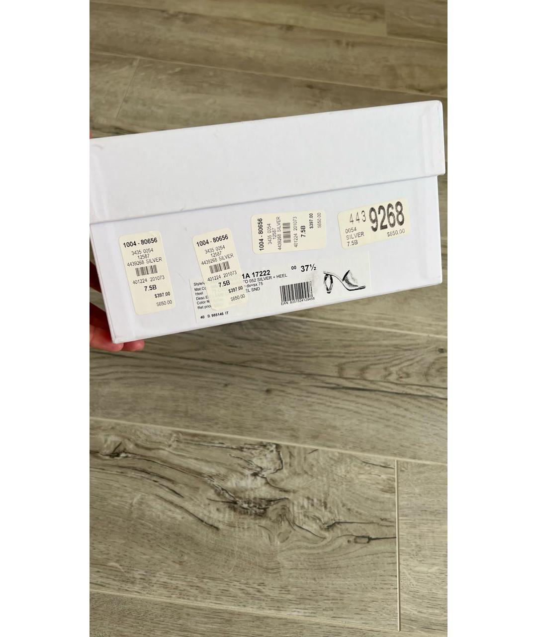 J.W.ANDERSON Серебряные кожаные мюли, фото 6