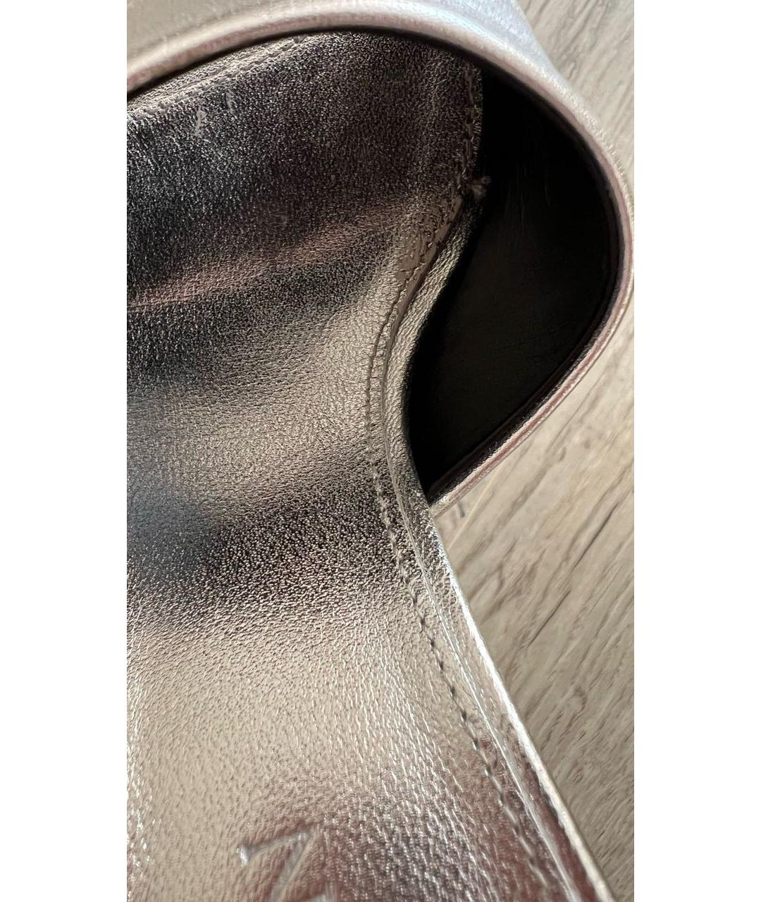 J.W.ANDERSON Серебряные кожаные мюли, фото 8