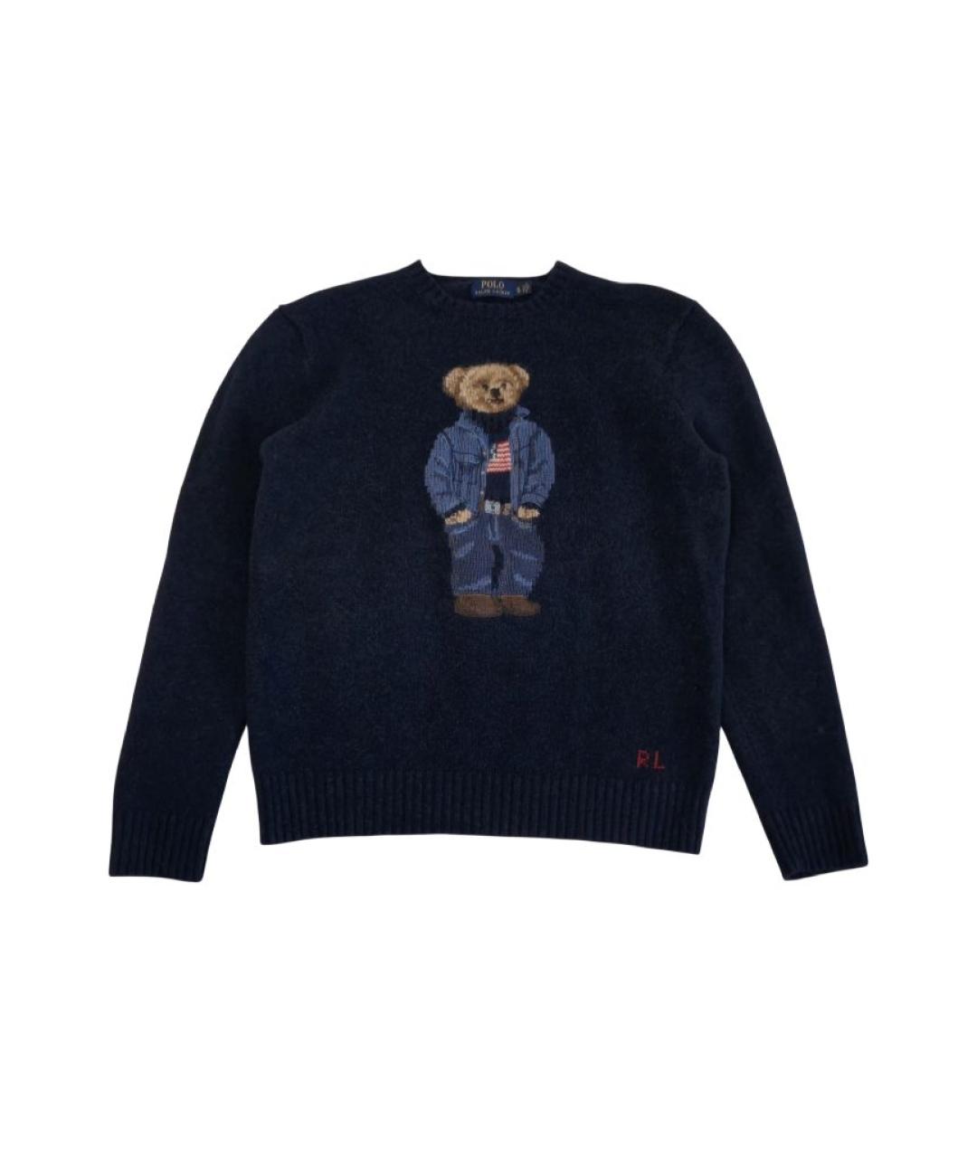 POLO RALPH LAUREN Темно-синий шерстяной джемпер / свитер, фото 10