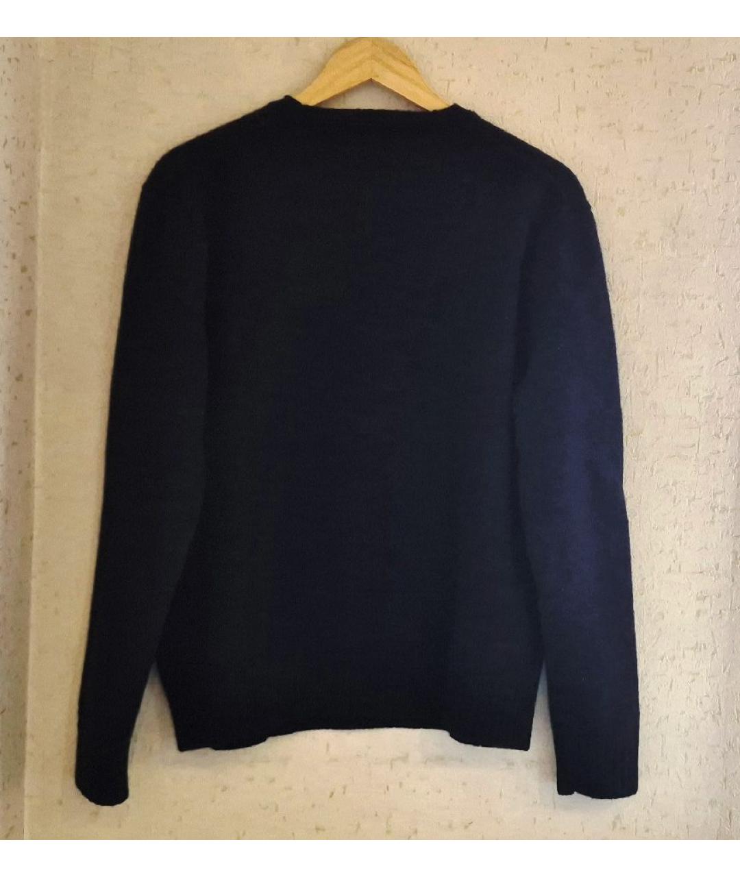 POLO RALPH LAUREN Темно-синий шерстяной джемпер / свитер, фото 2