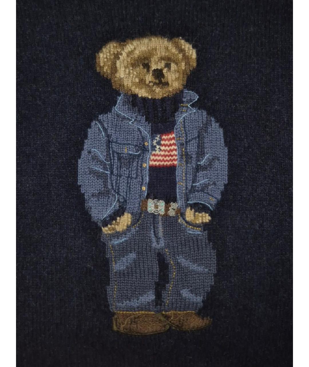 POLO RALPH LAUREN Темно-синий шерстяной джемпер / свитер, фото 4