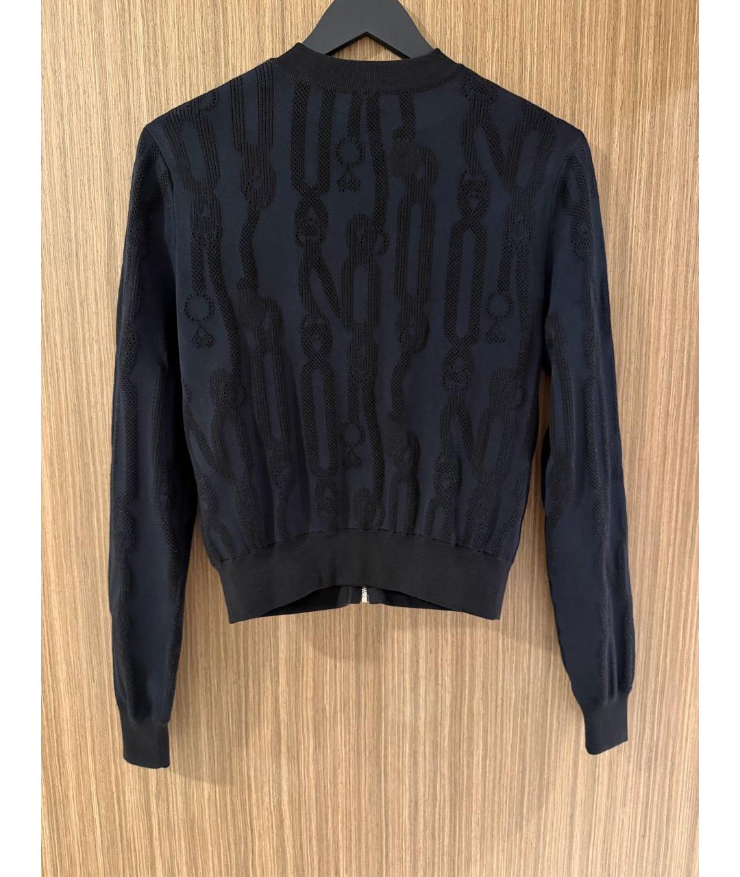 HERMES Черный шелковый кардиган, фото 4