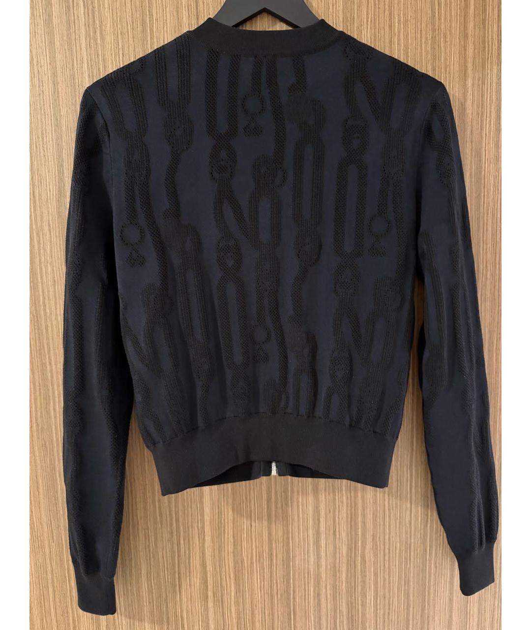 HERMES Черный шелковый кардиган, фото 3