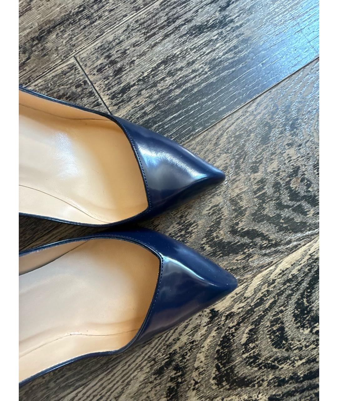 CHRISTIAN LOUBOUTIN Темно-синие туфли из лакированной кожи, фото 6