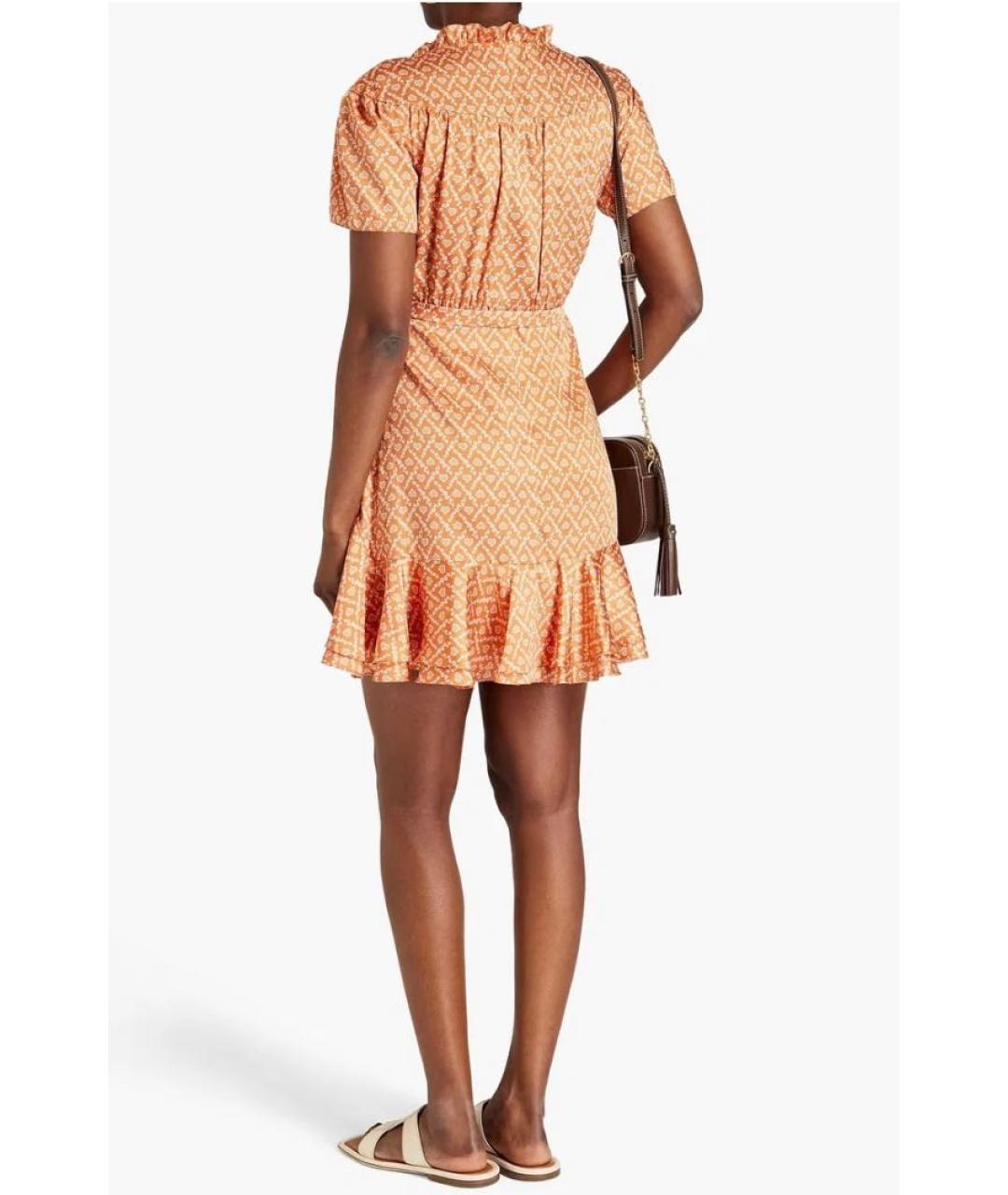 SANDRO Оранжевое полиэстеровое повседневное платье, фото 8