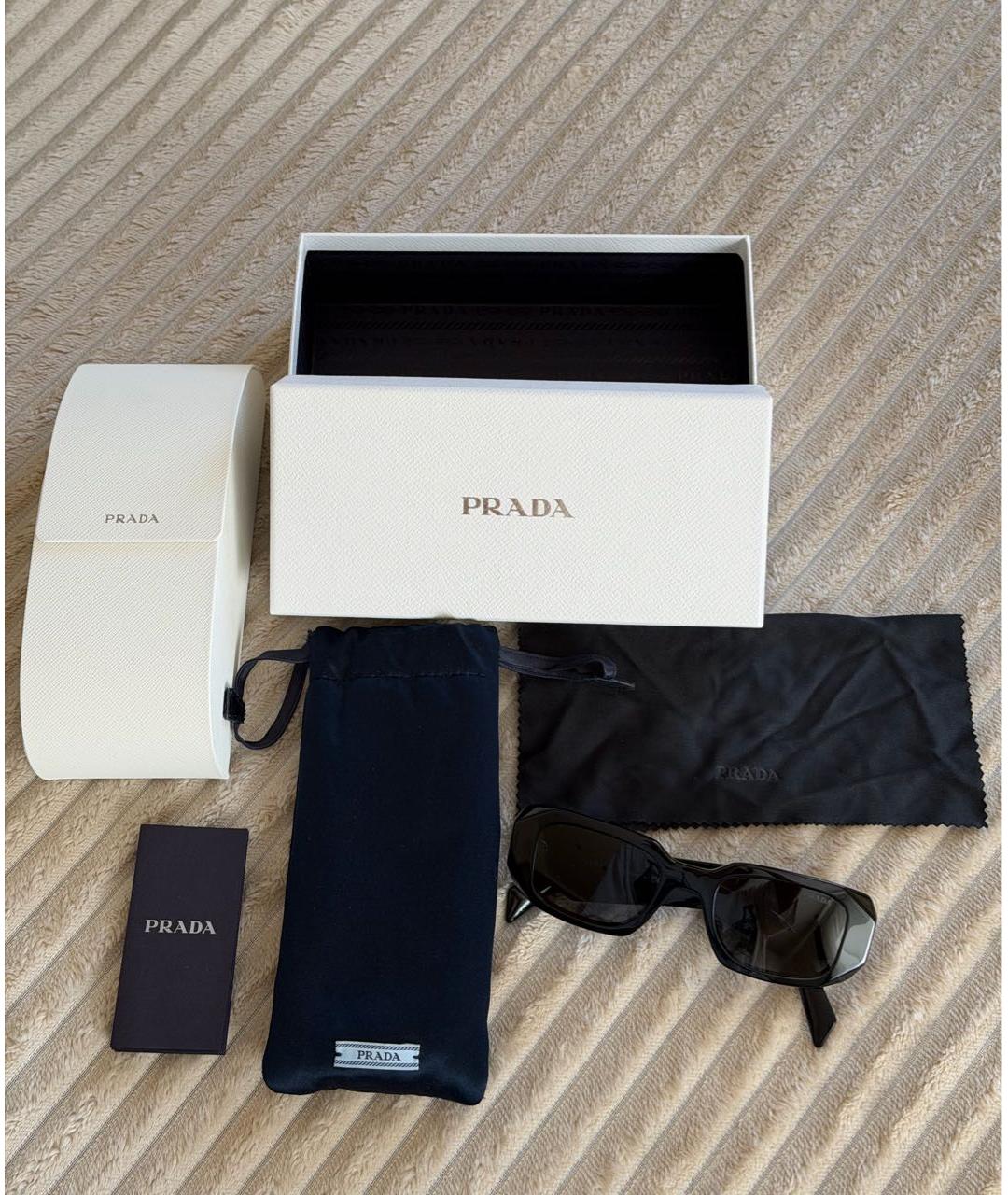 PRADA Черные солнцезащитные очки, фото 4