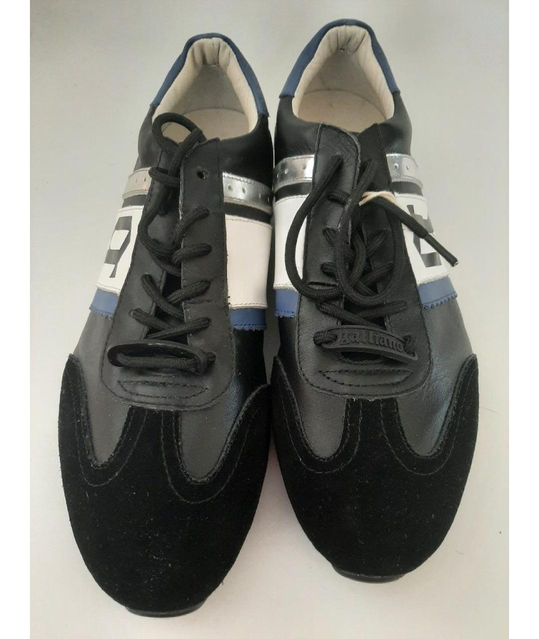 JOHN GALLIANO Синие кожаные низкие кроссовки / кеды, фото 2