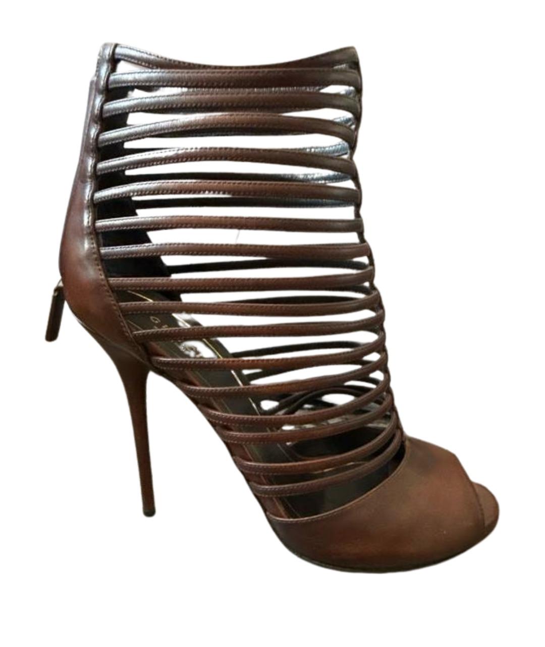 GUCCI Коричневые кожаные туфли, фото 1