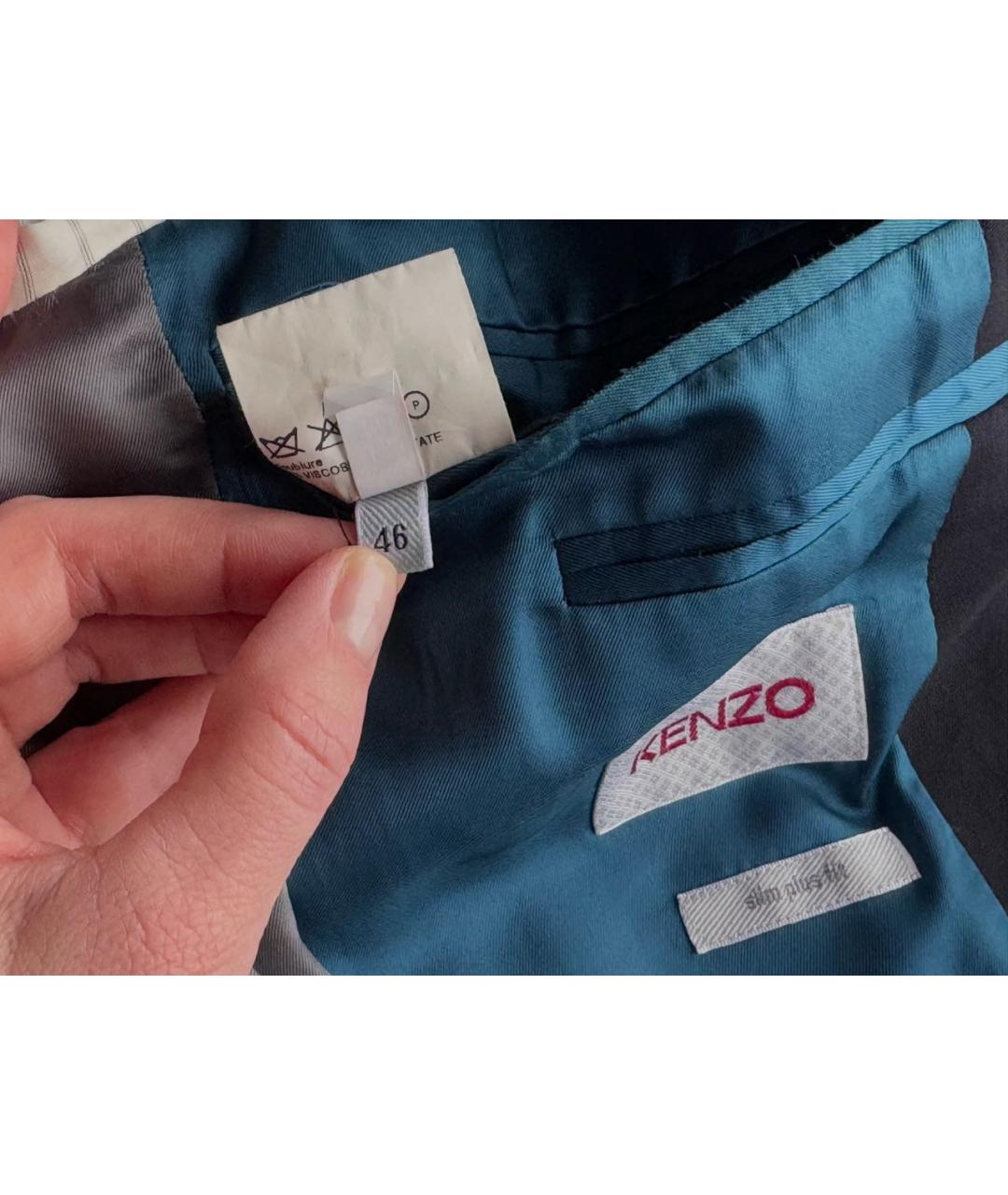 KENZO Синий классический костюм, фото 6