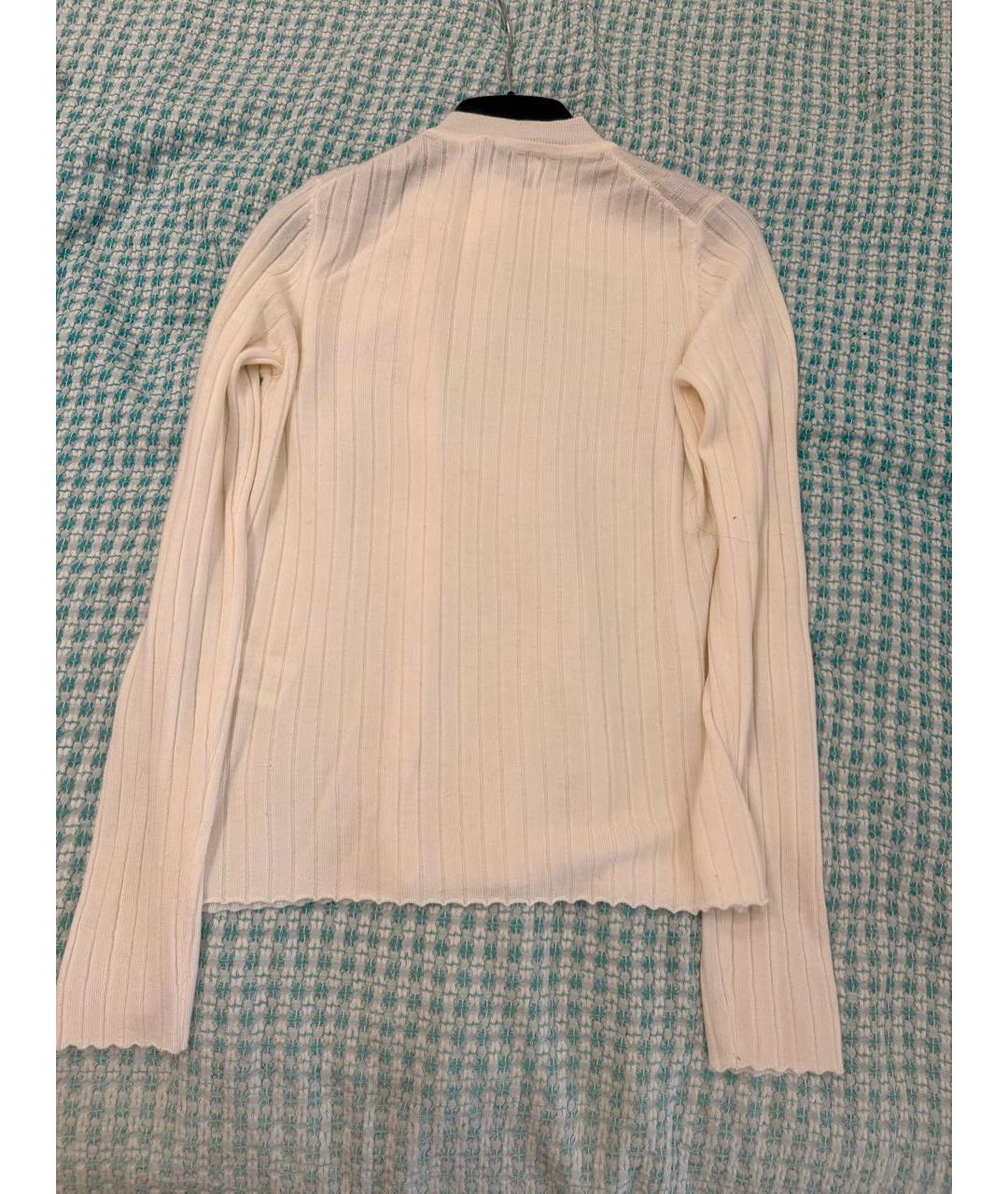 LOULOU STUDIO Белый шерстяной джемпер / свитер, фото 5