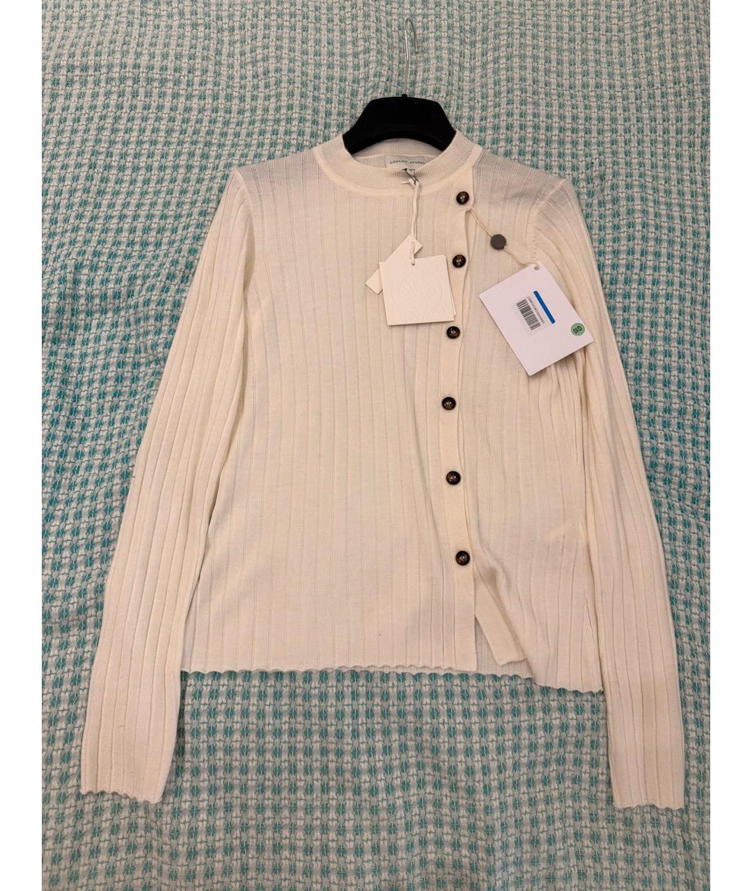 LOULOU STUDIO Белый шерстяной джемпер / свитер, фото 2