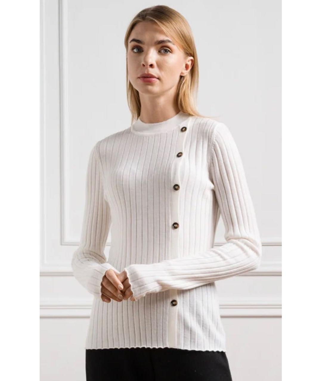 LOULOU STUDIO Белый шерстяной джемпер / свитер, фото 6