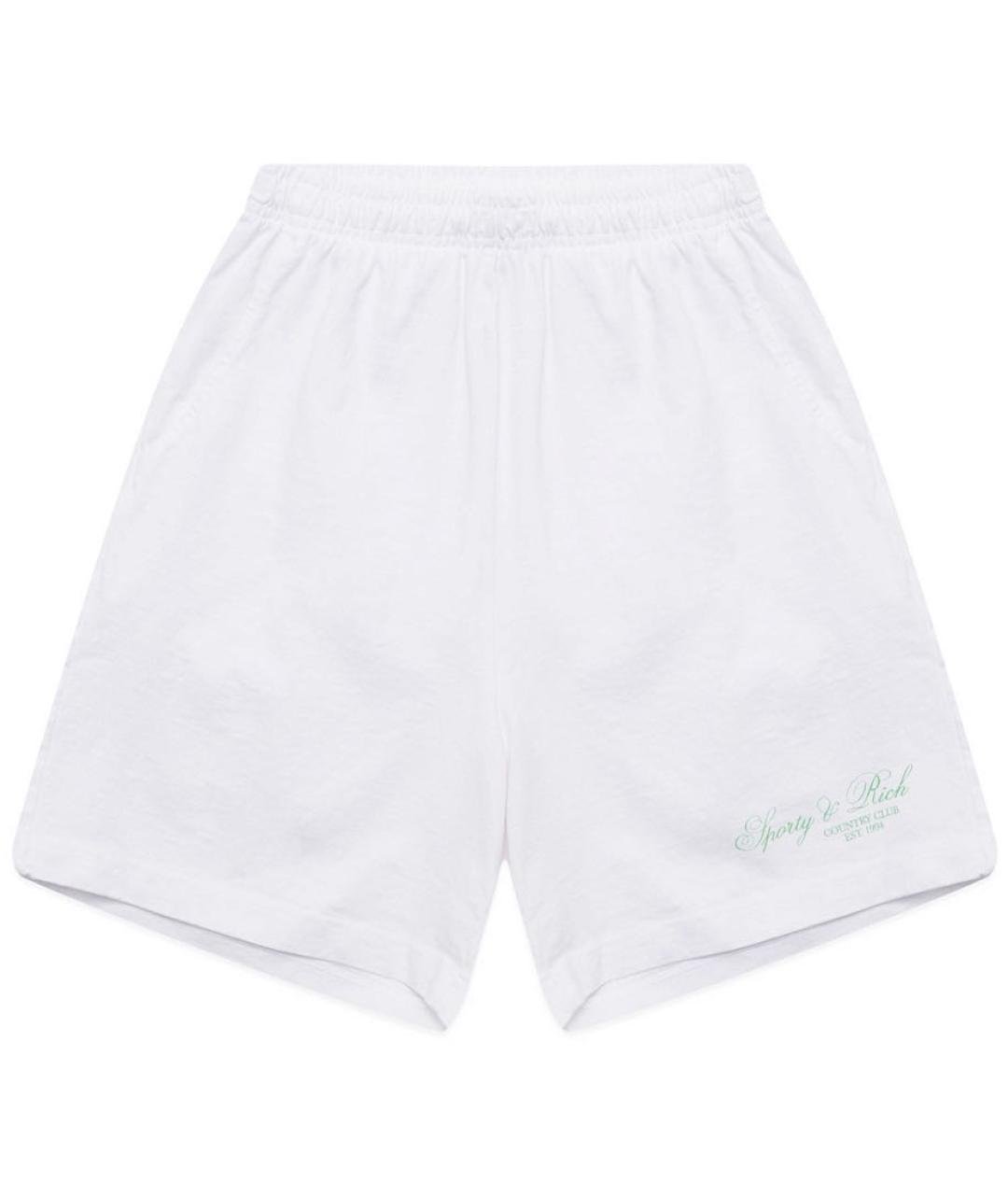 SPORTY AND RICH Белые хлопковые шорты, фото 7