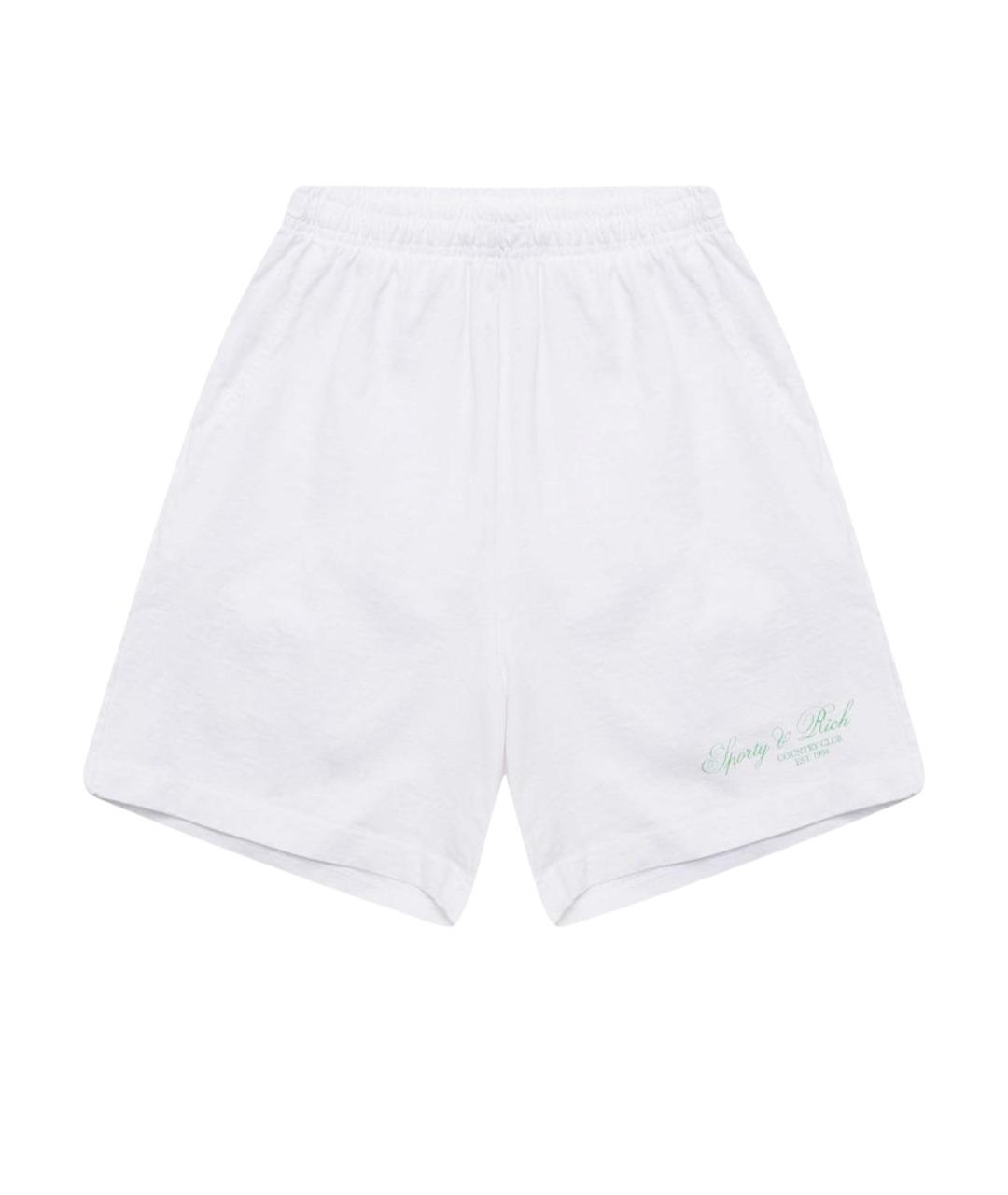 SPORTY AND RICH Белые хлопковые шорты, фото 1