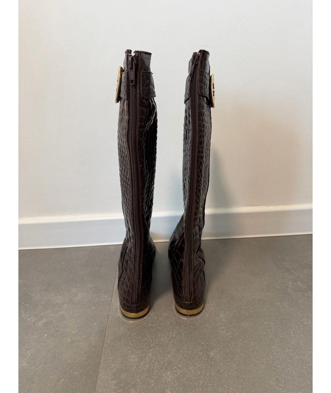 TORY BURCH Коричневые кожаные сапоги, фото 4