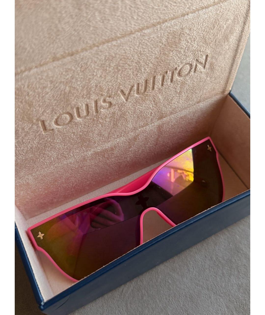 LOUIS VUITTON Розовые пластиковые солнцезащитные очки, фото 3