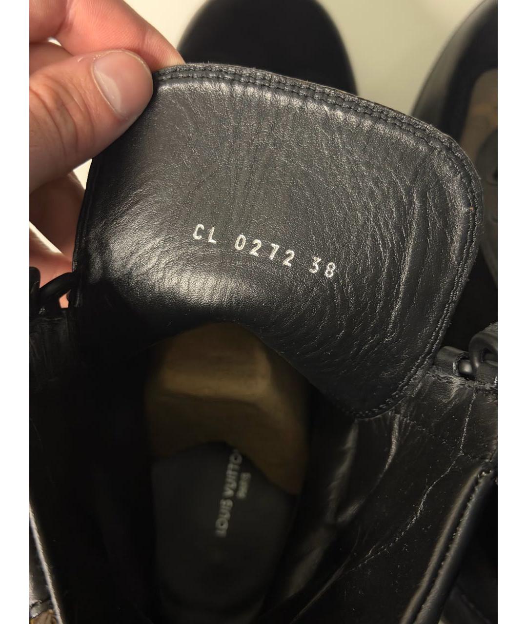 LOUIS VUITTON Черные кожаные полусапоги, фото 5