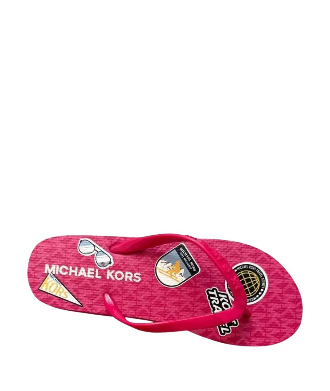 MICHAEL KORS Фуксия шлепанцы, фото 1