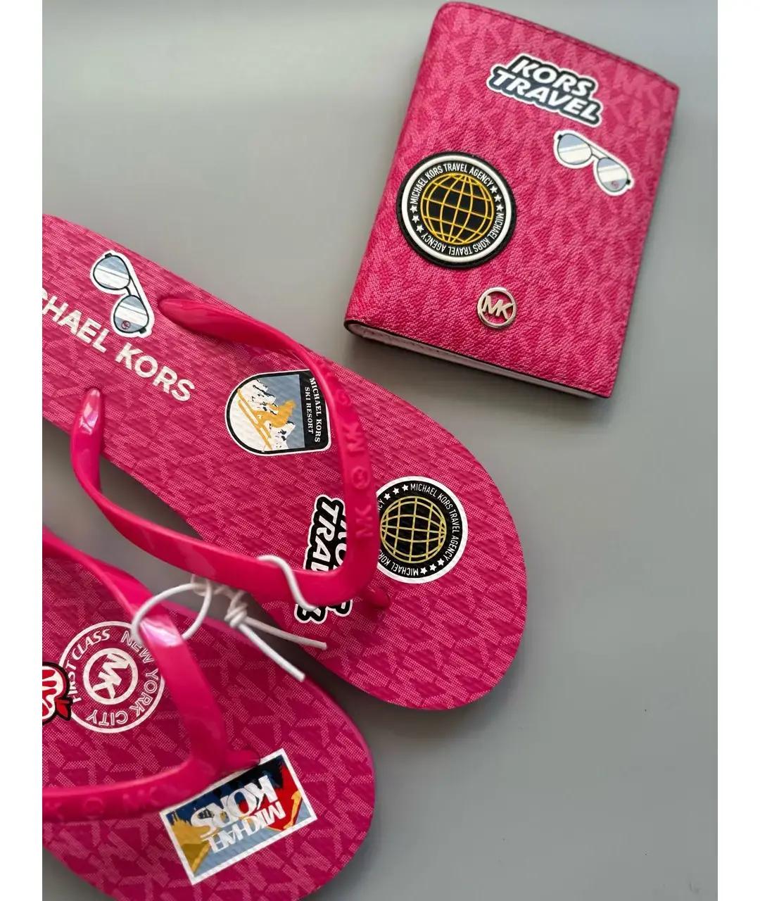 MICHAEL KORS Фуксия шлепанцы, фото 7