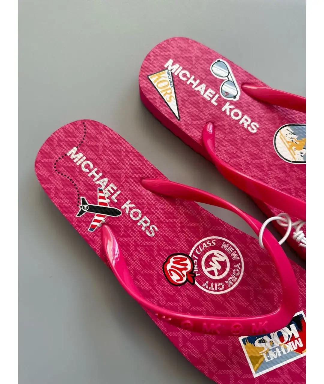 MICHAEL KORS Фуксия шлепанцы, фото 4