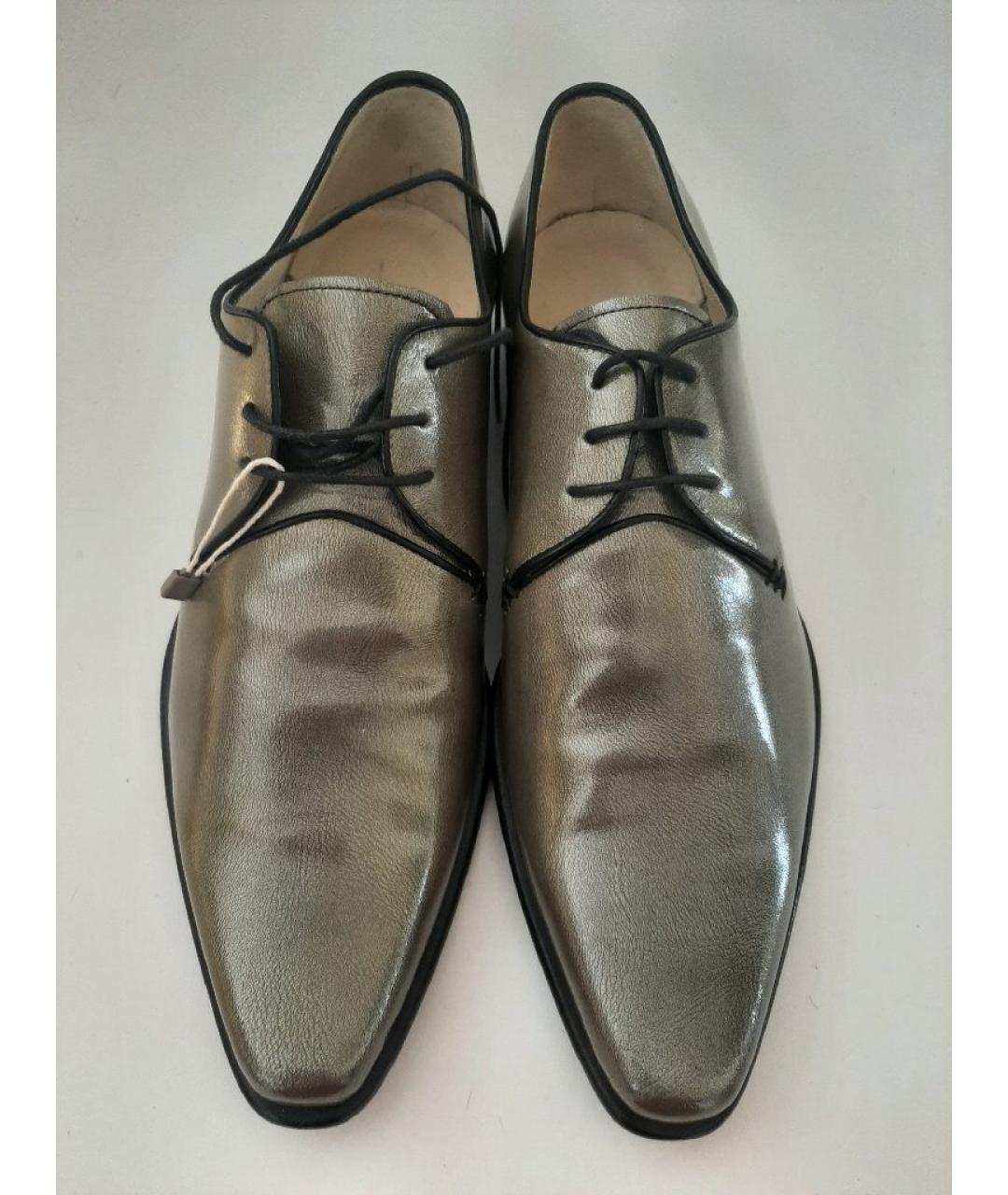 PAL ZILERI Серебряные кожаные туфли, фото 2