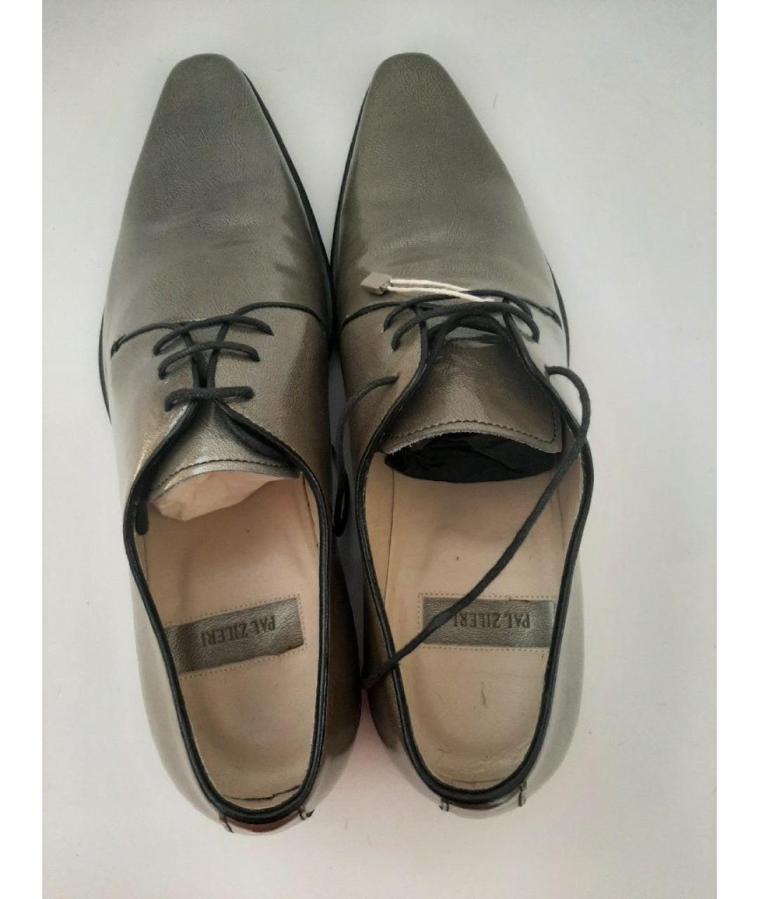 PAL ZILERI Серебряные кожаные туфли, фото 3