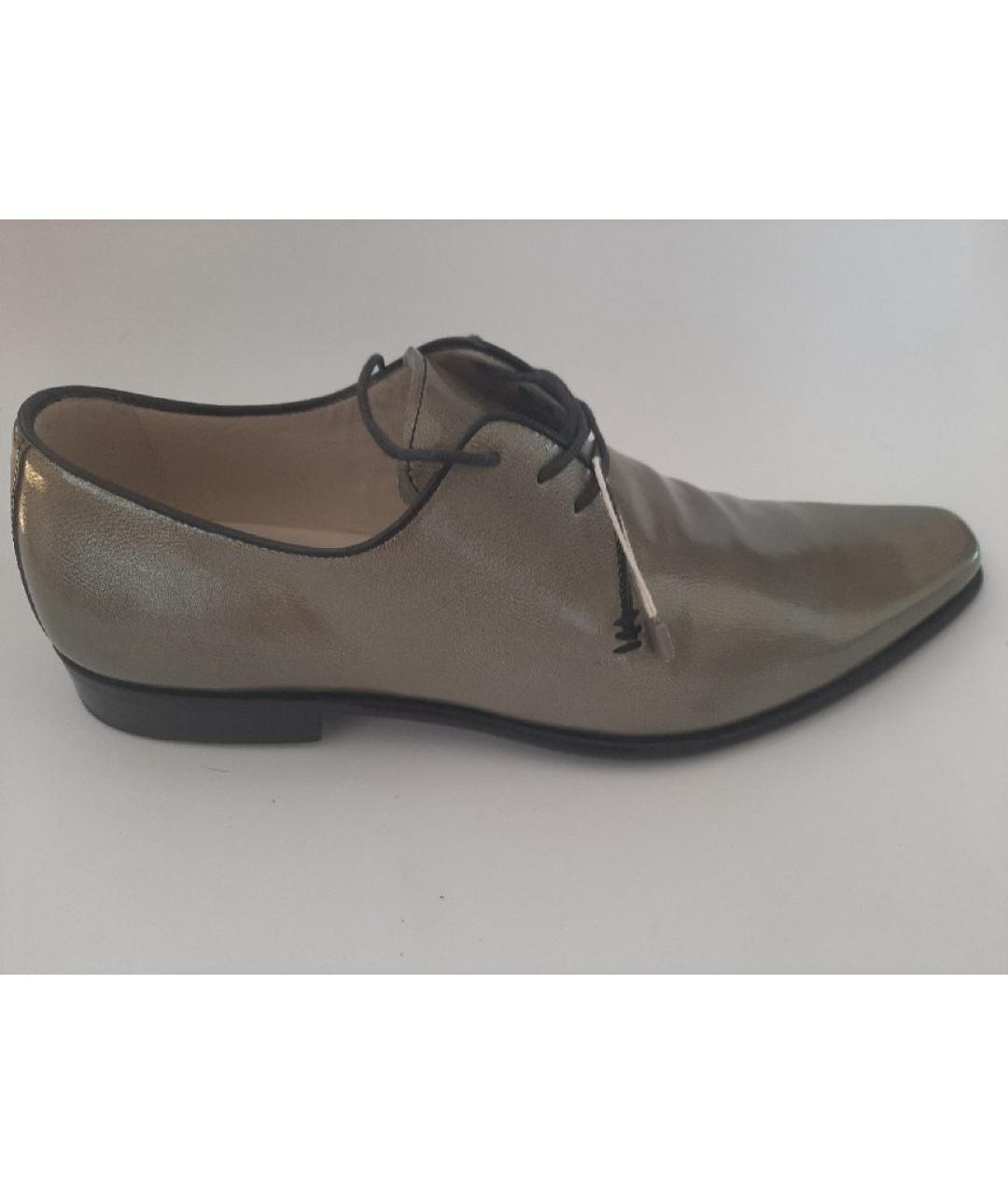 PAL ZILERI Серебряные кожаные туфли, фото 5