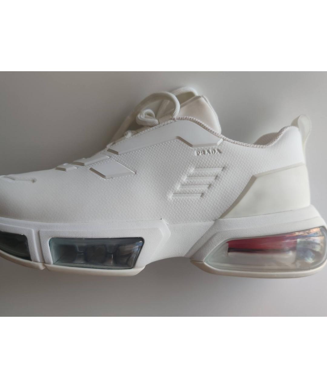 PRADA Белые низкие кроссовки / кеды, фото 2