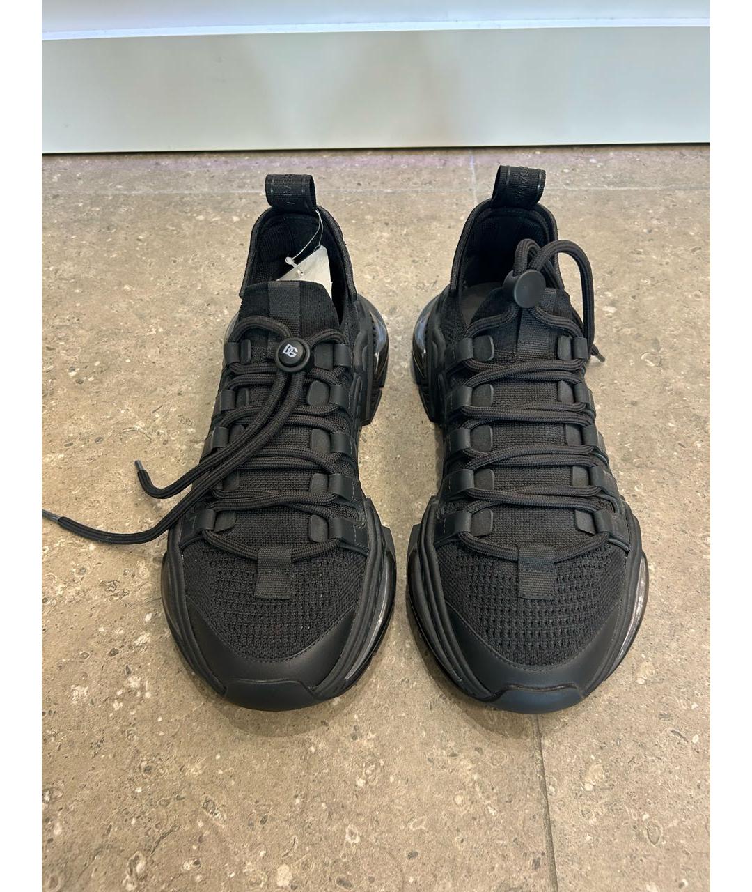 DOLCE&GABBANA Черные синтетические низкие кроссовки / кеды, фото 2