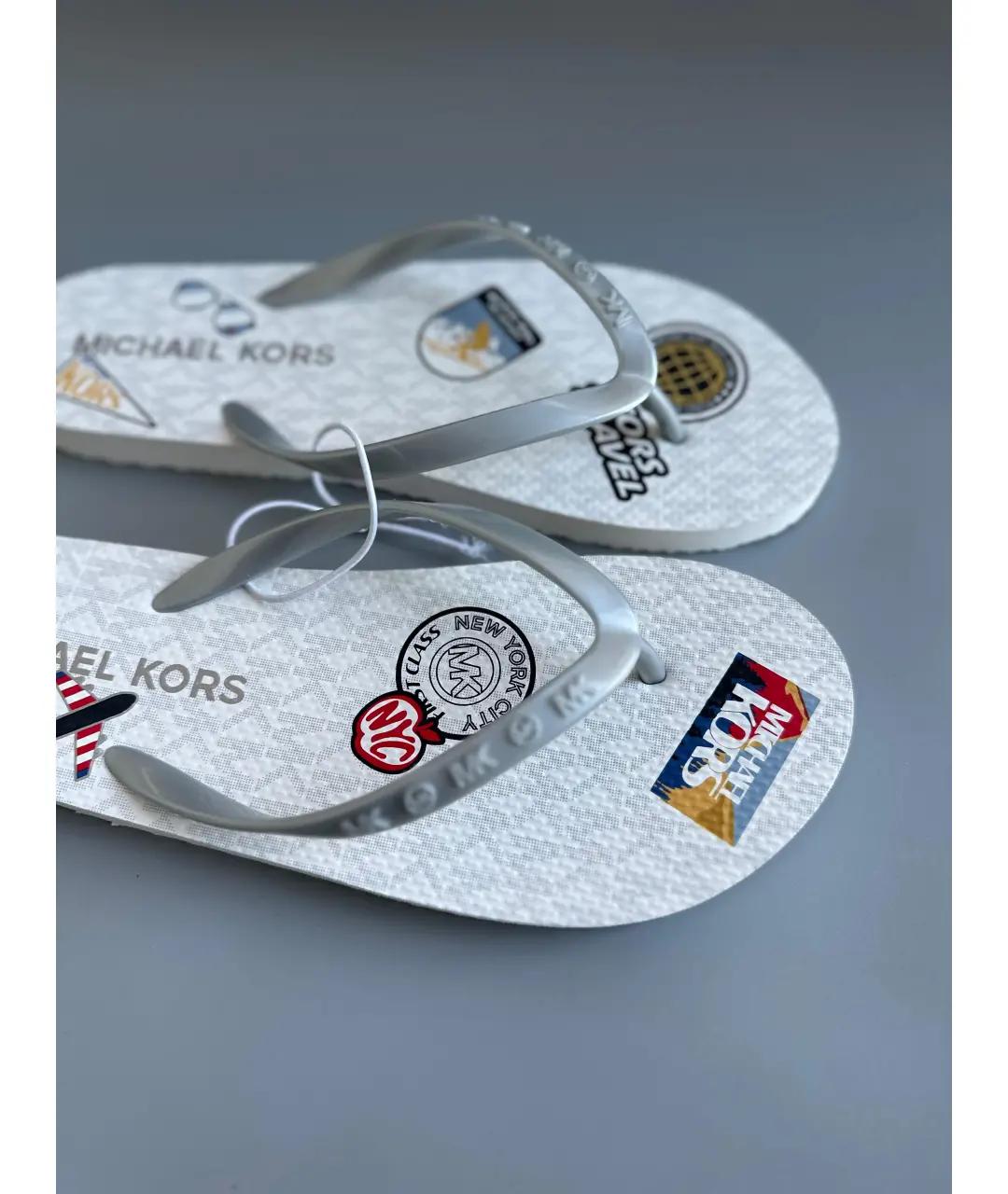 MICHAEL KORS Белые шлепанцы, фото 3