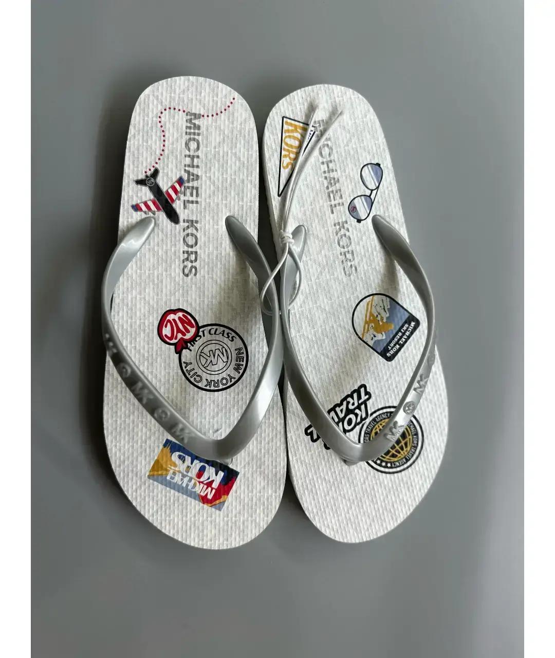 MICHAEL KORS Белые шлепанцы, фото 5