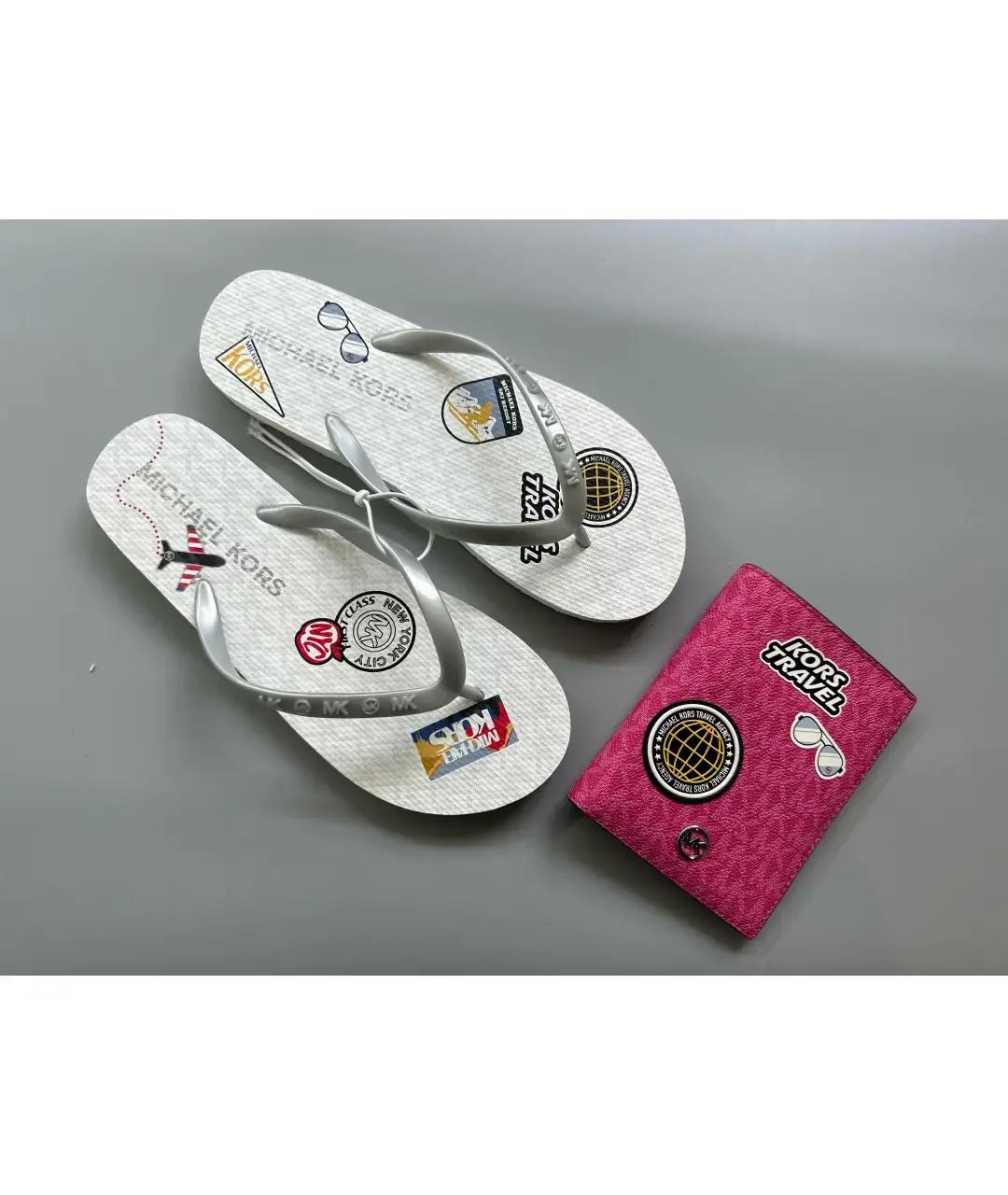 MICHAEL KORS Белые шлепанцы, фото 6