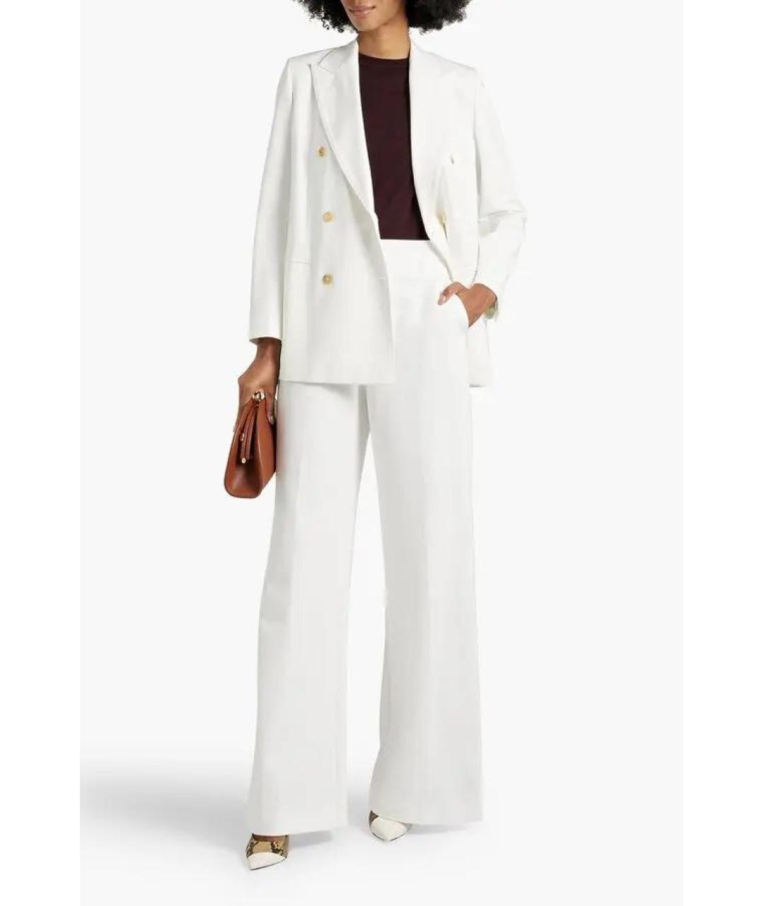 MAX MARA Белый вискозный жакет/пиджак, фото 8