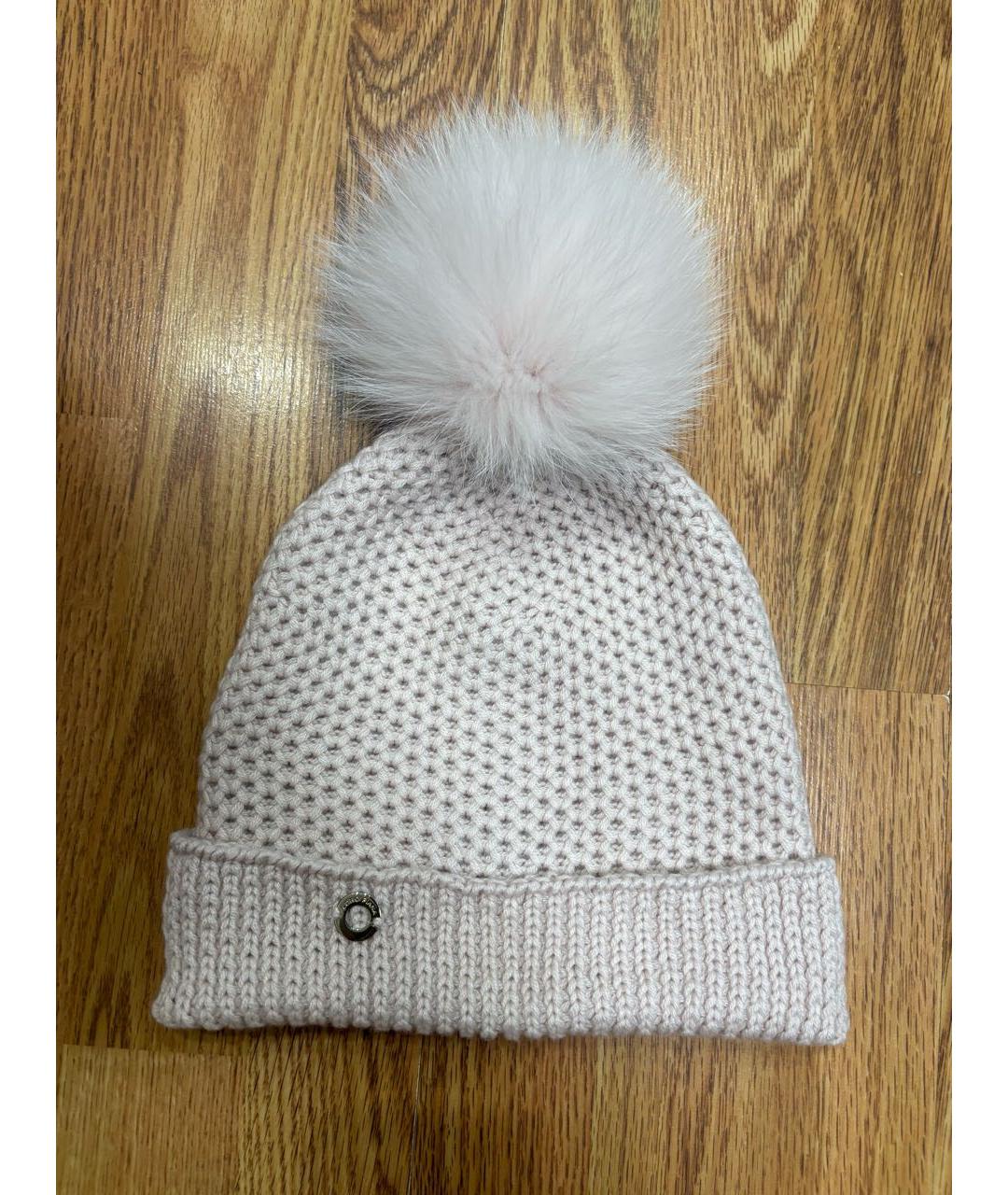 LORO PIANA Розовая кашемировая шапка, фото 6