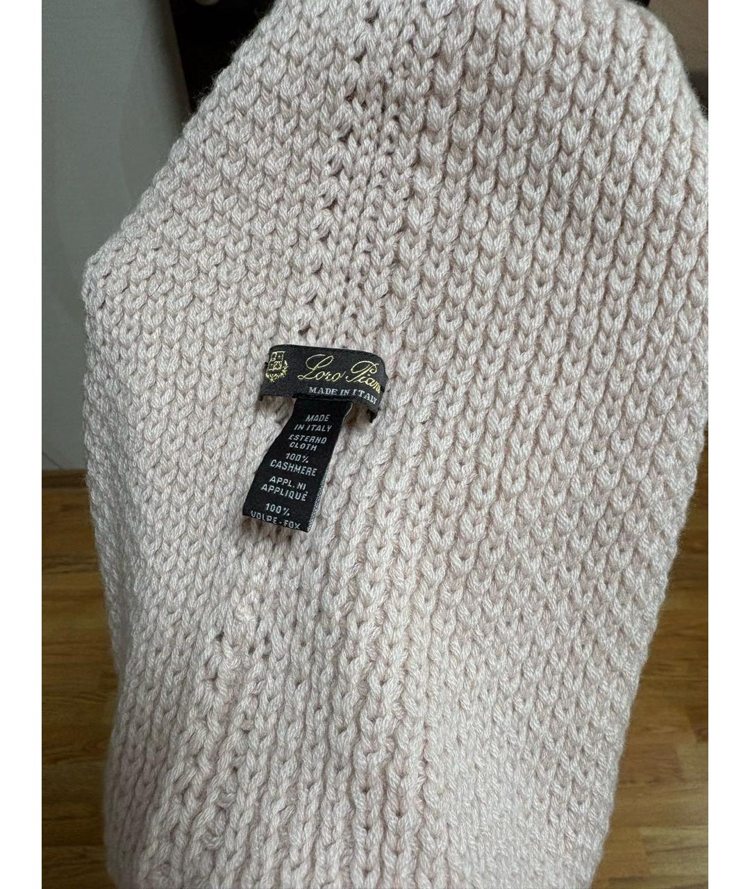 LORO PIANA Розовая кашемировая шапка, фото 4