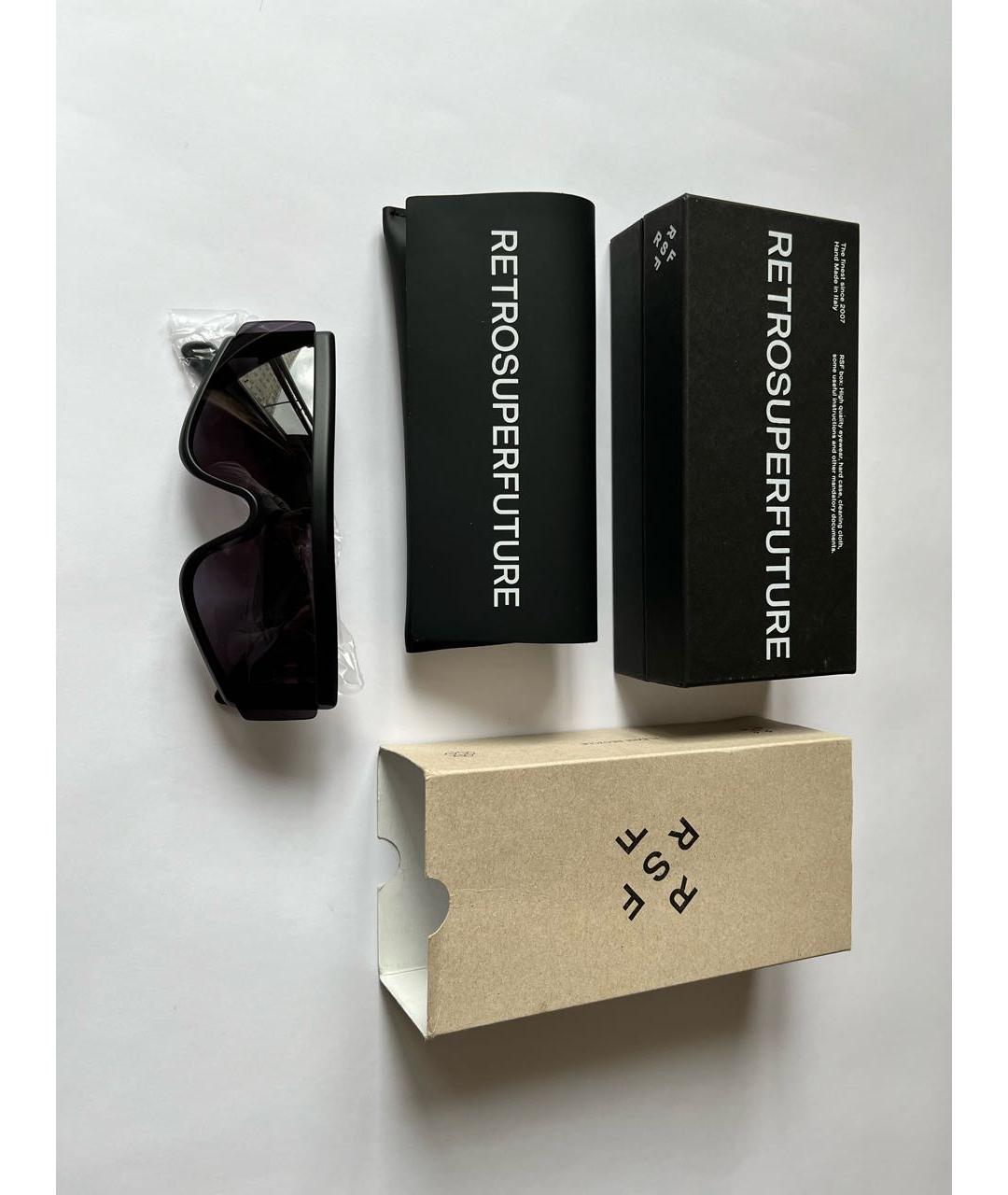 RETROSUPERFUTURE Черные пластиковые солнцезащитные очки, фото 8