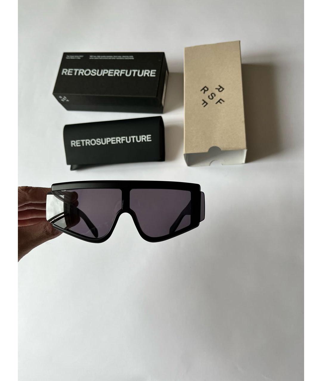 RETROSUPERFUTURE Черные пластиковые солнцезащитные очки, фото 4
