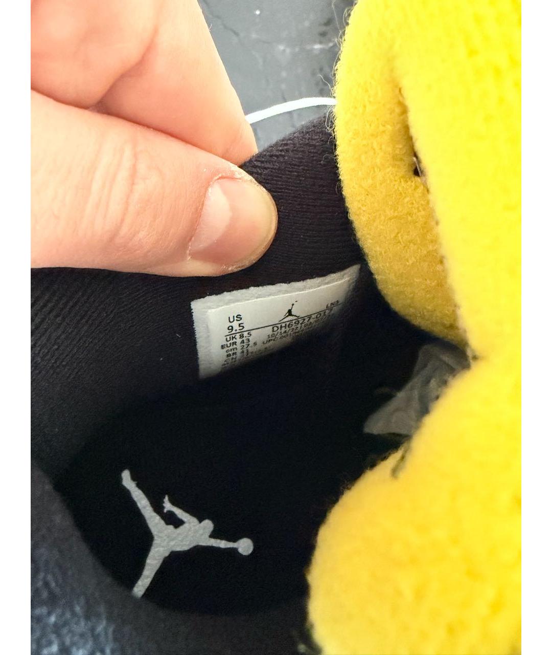 JORDAN Черные высокие кроссовки / кеды, фото 4