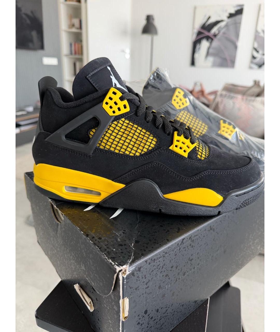 JORDAN Черные высокие кроссовки / кеды, фото 5