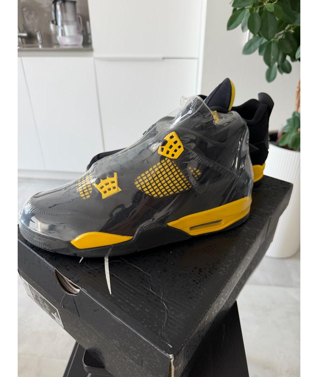 JORDAN Черные высокие кроссовки / кеды, фото 2