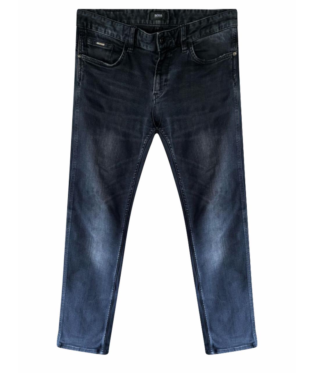 HUGO BOSS Антрацитовые хлопко-эластановые джинсы скинни, фото 1